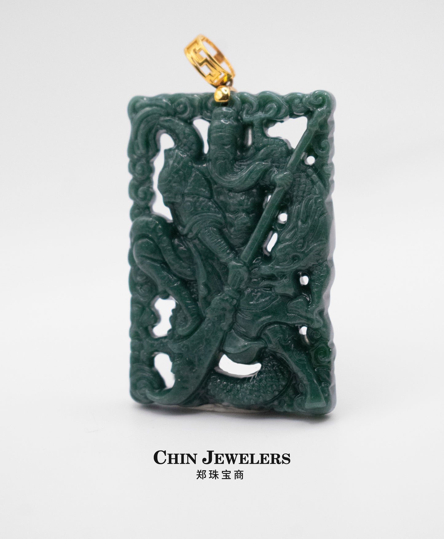 Jadeite Guang Gong Pendant